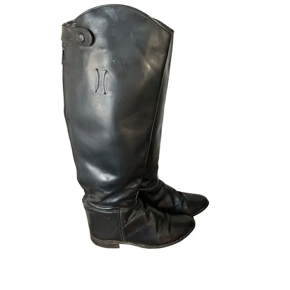 Birkenstock Knee High Black Leather Riding Style Boots Women’s 8 Equestrian